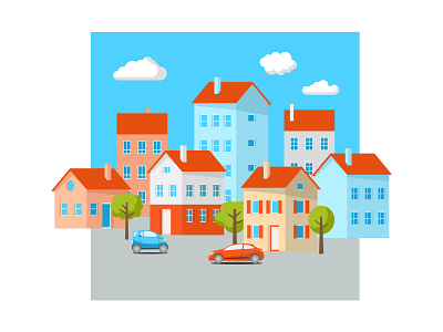 Didaxis Illustrations blue building city illustration vector illustration