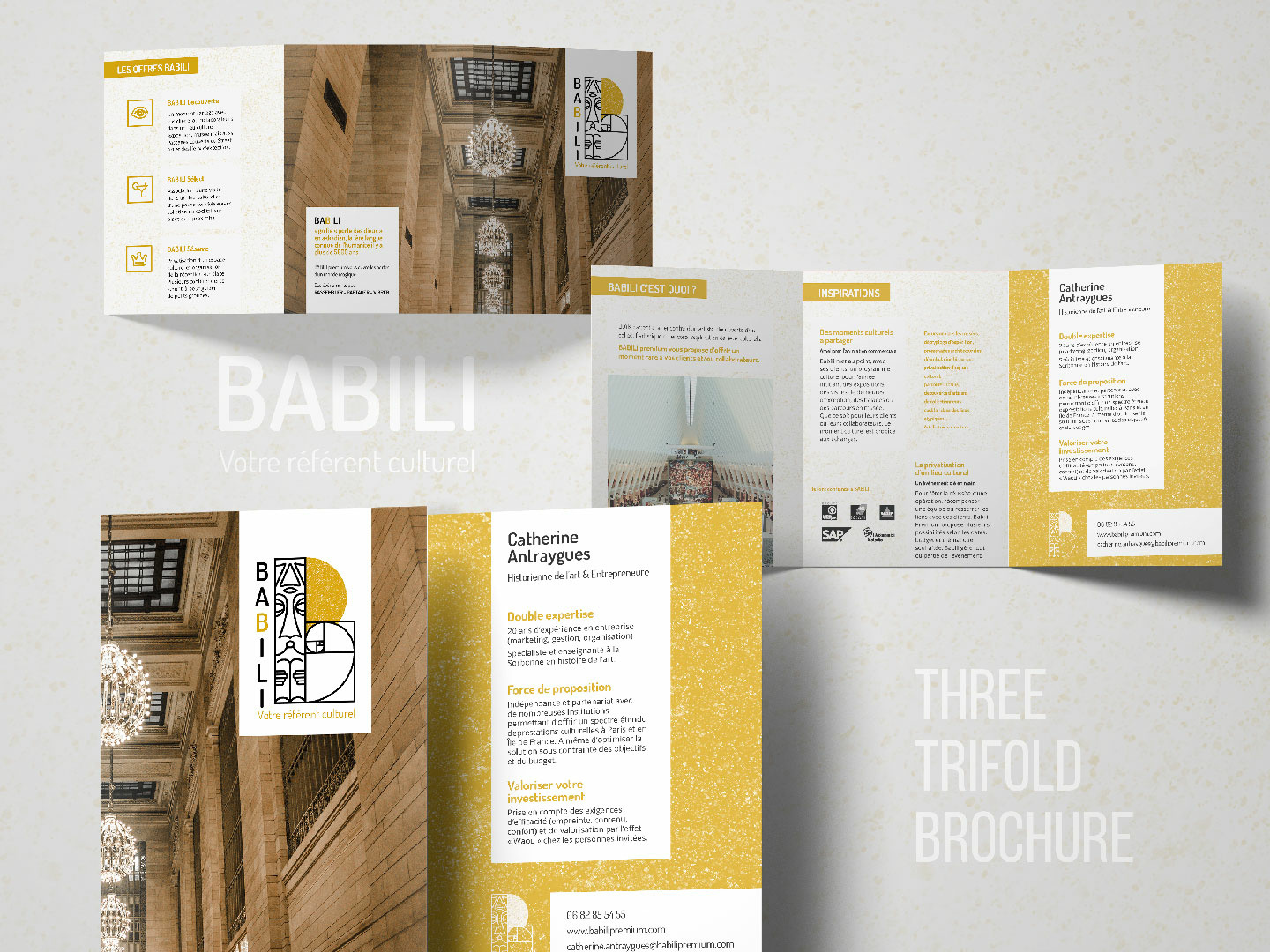 Example of Babili - 3 trifold brochure
