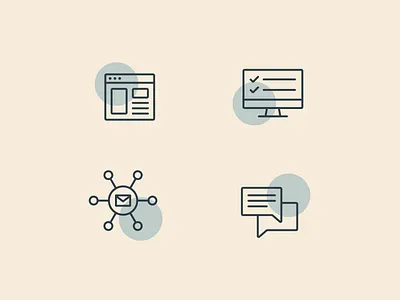 Icons – Course Cats Part 2 brand branding computer conversation design flat graphic design icon icons illustration lines mail simple speech vector web design