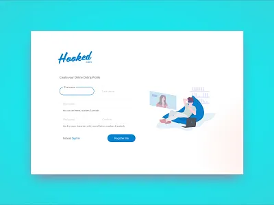 Sign Up Dating Website adobe xd design flat design illustration male male designs ui user experience user interface ux website design