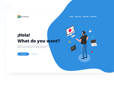 Kas Factory 2019 website - Preview 2018 code coder coffe design developer flat illustration luis paico mac trend ui vector visual studio code web website