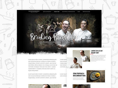 Landing Breaking Bread bread chef cooking design food illustration landing pro shot typography ui