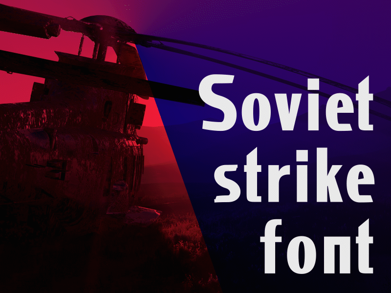 Soviet Strike font black bold caracter font font collection font design light multi normal police soviet strike thin