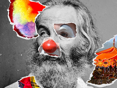 Surreal Stories: Collection 1 - Clown Poet clown photoshop poetry poster surreal surrealism walt whitman