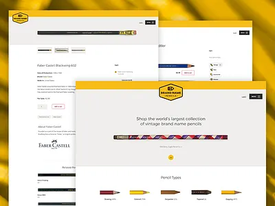 Brand Name Pencils Desktop design desktop pencil pencils ui uidesign web website
