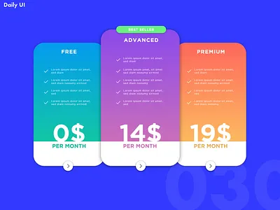 Daily UI Challenge 030 | PRICE adobexd color creative dailyui design flat graphics illustration minimal price ui ux web webdesign website