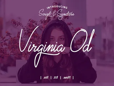 Virginia Od Script design font script typeface typography