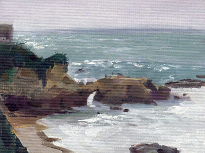 Pleinair 003 plein air seascape traditional art