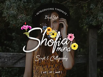 Shofia Mind Script design font font awesome font design script font type typography