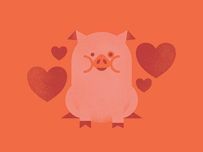Waddles colors design dibbble flat graphic gravity falls illustration love pig vector