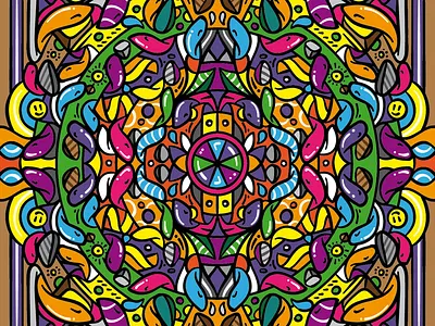 Trippy mandala design dribbble idro51 illustration mandala pattern psychedelicart