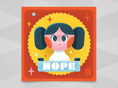 Hope cartoon illustrations character design childrens illustration digital art disney illustration jedi kidlit kids art lucasfilm space star wars vector