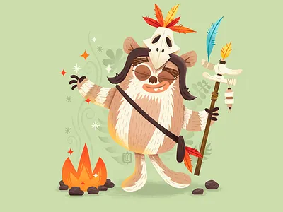 Yub Nub Logray cartoon illustrations character design childrens illustration design digital art disney illustration jedi kidlit kids art lucasfilm space star wars vector