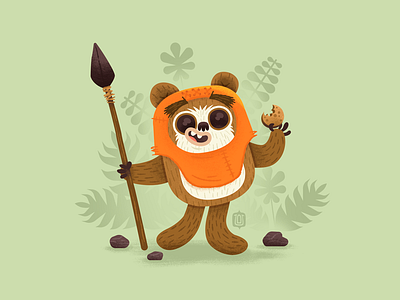 Yub Nub Wicket cartoon illustrations character design childrens illustration digital art disney illustration jedi kid art kidlit kids art lucasfilm star wars vector