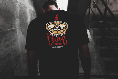 Queen La-quiche-a black tee branding design illustration logo