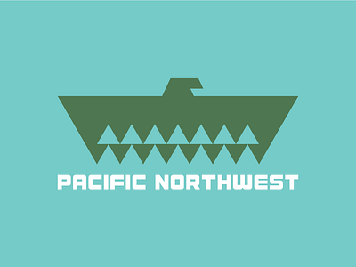 PNW 01 apparel bird geometric design graphic design graphic art icon illustration pnw retro design sanserif trees typography