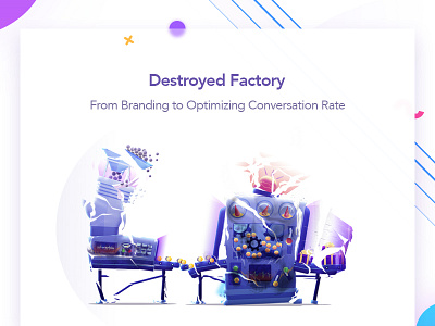 Destroyed Factory arslan branding design destroyed factory illustration landing optimizing page pakistan web