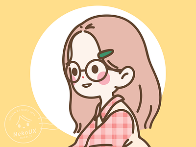 It's Me cute design girl illustration vector