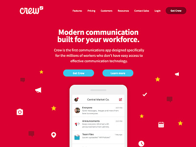 New Crew Site app branding crew icon website