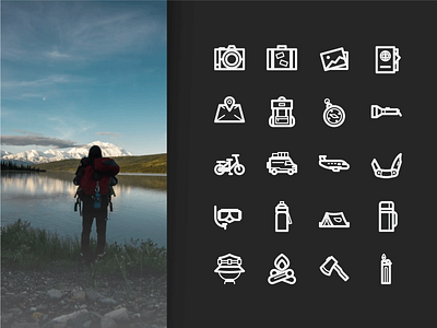 Travel Icon set design icon icon artwork line photo shot travel vector