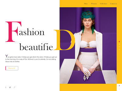 Fashion Beautified branding chennai clean color dress fashion fashion app feel hi fi love minimal new pattern popular shopping trend 2019 trending typogaphy ui yellow