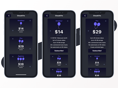 Subscription/Pricing Plan app design dribbble ios iphone mobileapps pricing pricing page pricing plan subscription subscription plan ui ui ux uidesign uiuxdesign ux