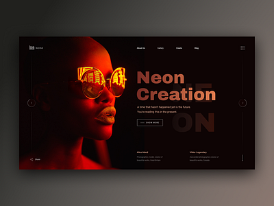 Futuristic Design Concept black clean dark design desktop e commerce fashion futuristic gradient interace invite light minimal models ui ux web web design website woman