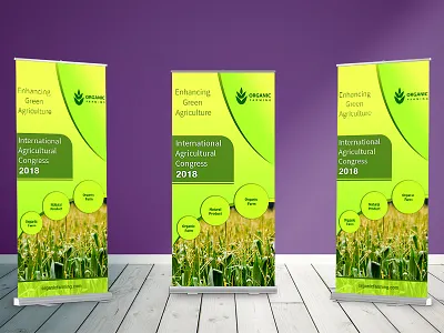 Roll Up Banner Design Concept adobe illustrator adobe photoshop creative design logo roll up banner typography vector