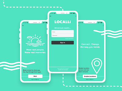 Localli Mockup Dribble 3 branding design flat mobile ui ux