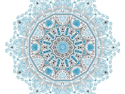 Traditional Mandala art Design design illustration vector