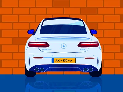 Benz AMG E S3 Illustration benz car carillustration illustraion mercedes benz