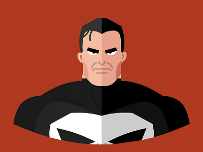 The Punisher flat flatdesign vector vectorart