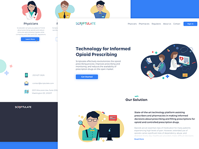 Scriptulate healthcare landing page medical ui ux webdesign