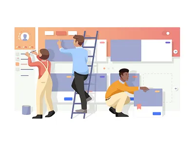 Ui building build character design craft interface invent make manufacturing profile scale team ui ui art