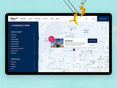 Roomzzz Location Map Page agency hotel location map ui maps travel web