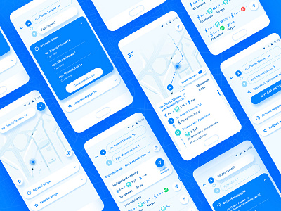 Public transport app. Redesign app blue design gradient map pattern public route transport typography ui ux design