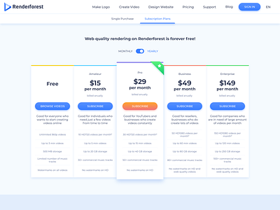 Subscription design gradiant pricing pricing page pricing plan pricing plans pricing table responsive screen subscription ui ui ux design ui deisgn uidesign ux ux ui ux design vector vibrant website