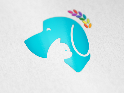 FeedMe animal cat dog feed logo pet vector