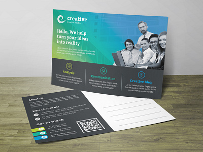 Corporate Post Card Corporate Identity Template business clean corporate customisable customize design easy editable logo flyer free fonts gift card indesign invitation letter logo magazine ad modern photoshop postcard poster