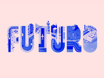 Future 2danimation 3danimation art direction design illustration typography