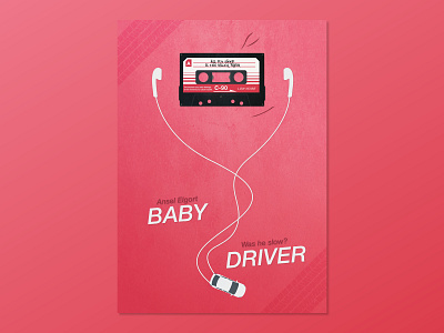 MOVIEPOSTER V1 🔥 baby babydriver cars cassette tape drift driver earpods headphones movie movieposter music pink race record scars subaru vhs vintage