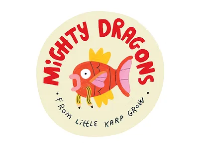 Unleash Your Inner Gyarados! art design dragon gyarados illustration lettering magikarp pokemon