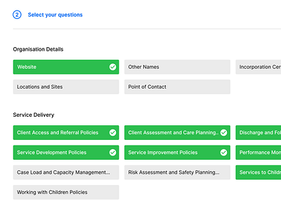 Question Select UI enterprise form saas select web app