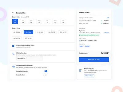 Booking Details booking cart confirm confirmation date selection details help page payment proceed to pay web