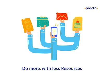 Practo Illustrations bangalore brand agency brand and identity brand development brand identity branding calendar design design studio graphic graphic design hands illustration illustration agency illustration art mail mobile multitasking resources studio unlost
