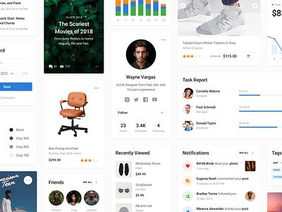 Blöcke UI/UX Kit app blog design ecommerce flow sketch social ui uikit ux vector web wireframe