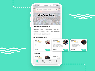 Localli- Traveller App, Homepage design mobile ui ux