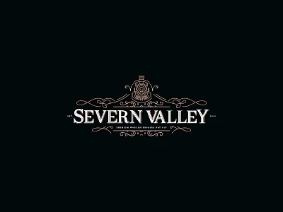 Severn Valley Gin alcohol bottle design gin label logo sever type typography valley