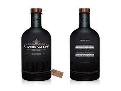 Severn Valley Gin Bottle #2 alcohol bottle design gin label logo sever type typography valley