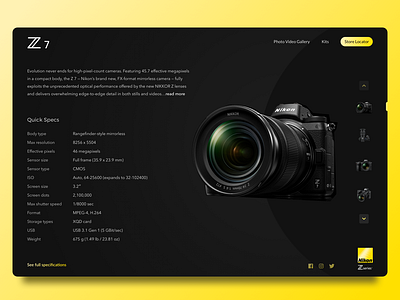 Landing page design for Nikon Z Series 003 behance daily 100 challenge dailyui design landing page nikon portfolio ui ui design uidesign ux design